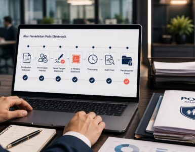 polis digital asuransi dengan e-signature, e-Meterai, audit trail, dan repository aman untuk operasi asuransi