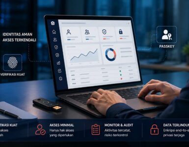 Featured image yubikey entra id untuk deployment passwordless enterprise dengan passkey, verifikasi kuat, monitoring audit, dan data terlindungi
