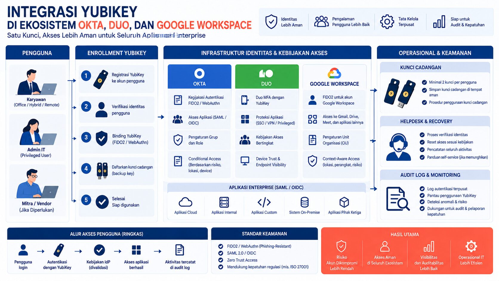 alur yubikey okta duo google workspace untuk login enterprise